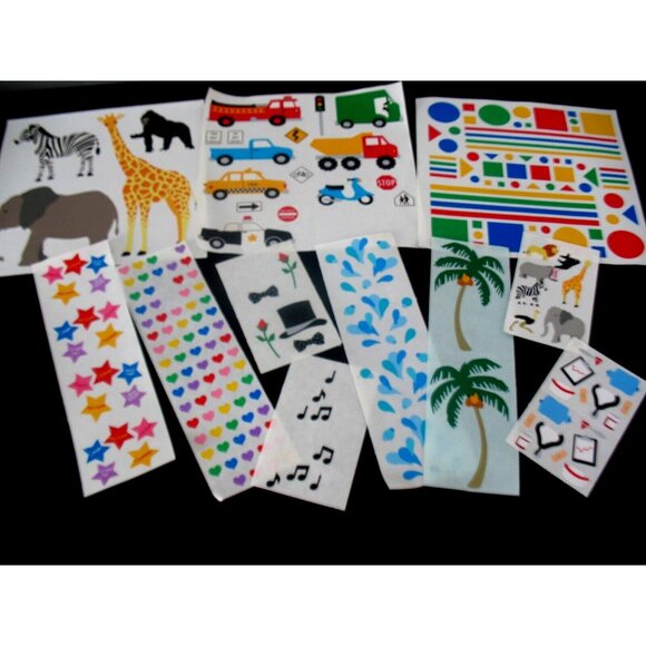 Mrs. Grossman Lot Stickers, 3 huge block, 12 modules water, zebra, circle, truck - Picture 2 of 6